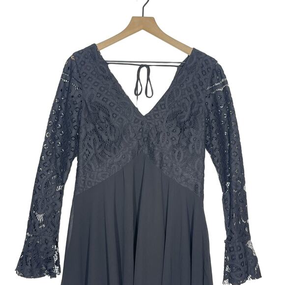 Tularosa X Revolve Skylar Mini Dress Black Lace Size Small V Neck Tie Back - Picture 4 of 12